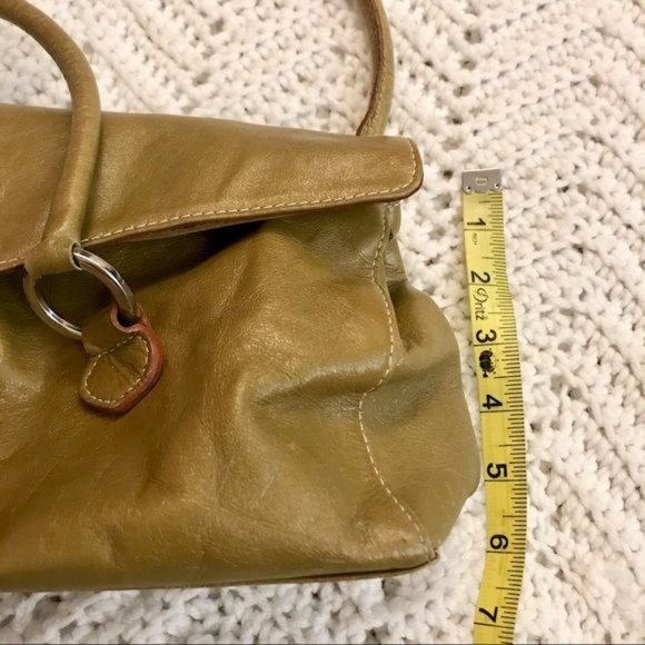 Helen Welsh Vintage Retro Green Leather Shoulder Baguette Purse Bag - Picture 10 of 16